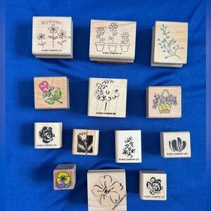 Floral  Wooden Stamps